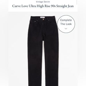 Abercrombie curve love 90s ultra high rise straight jean